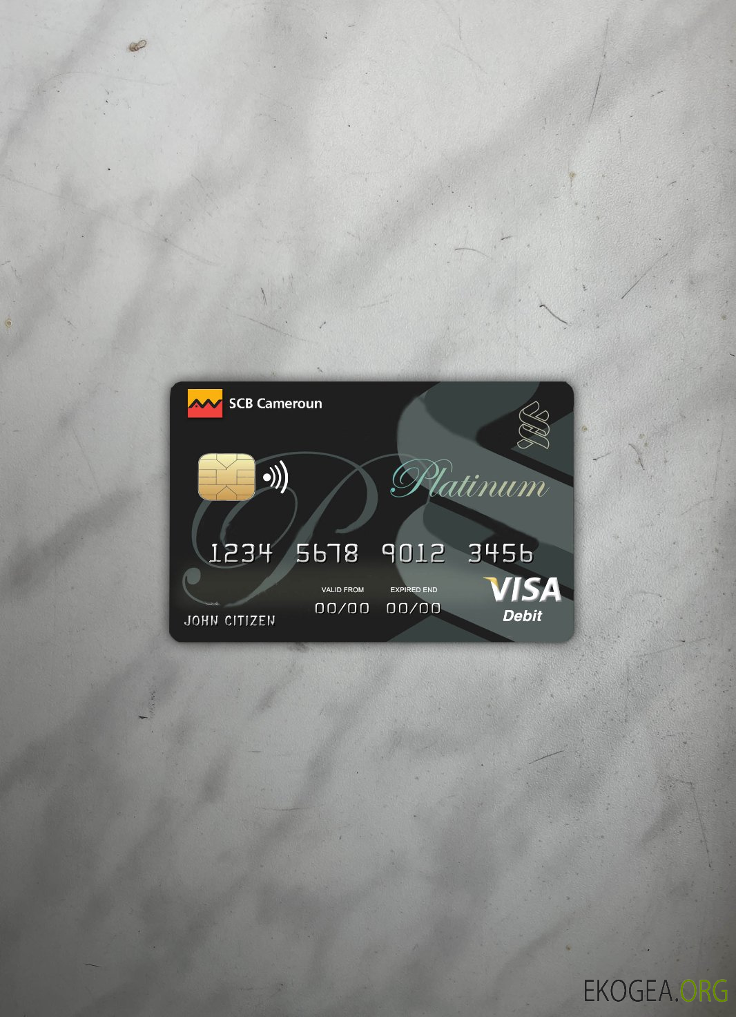 Cameroun SCB carte visa bancaire photolook recto